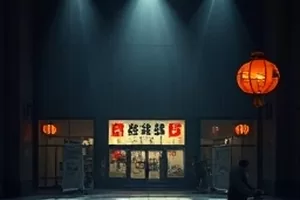 旧物清单电影封面，堆叠的旧抽屉与手写标签纸